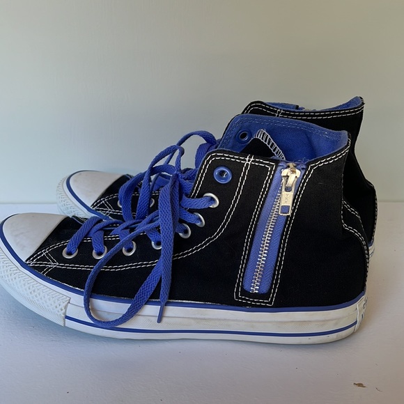 Converse All Star Chuck Taylor high top side zipper. Men size 8, Women size 10. - Picture 3 of 15